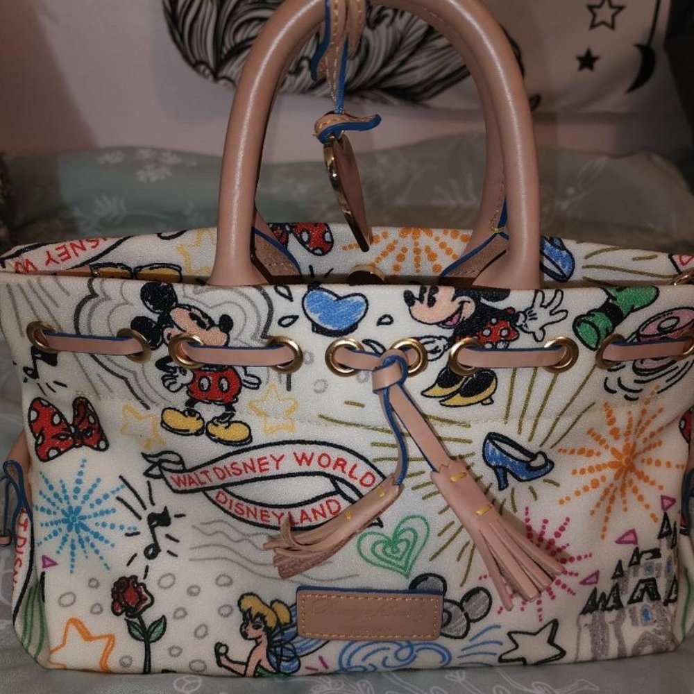 Dooney and Burke Mickey Mouse Sketch Purse (Retired)